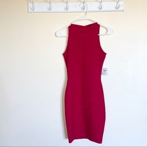 Red formal homecoming or cocktail dress